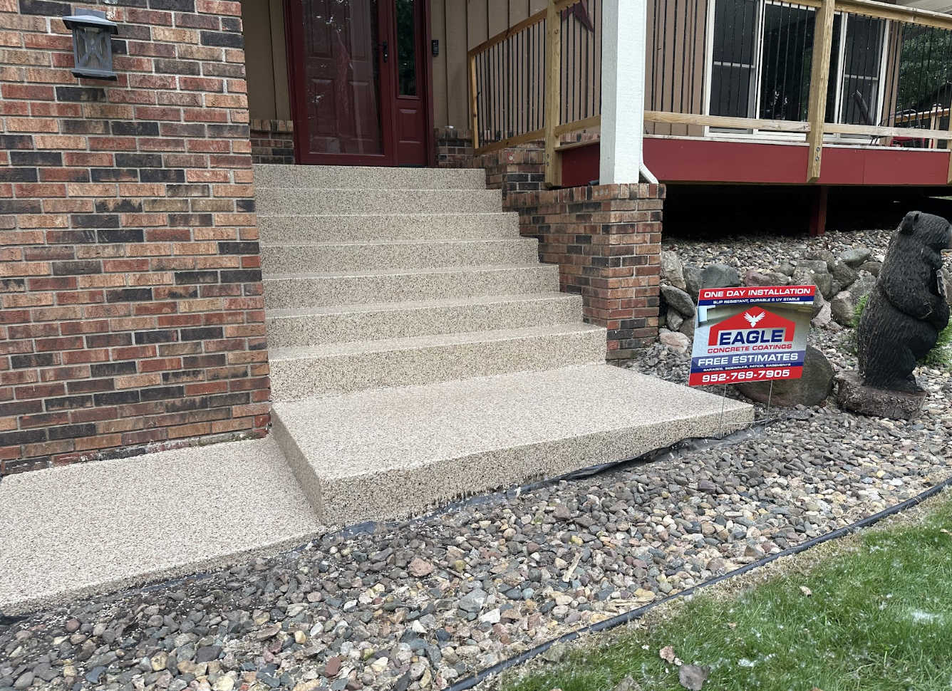 Finished interior floor coating project photo 2