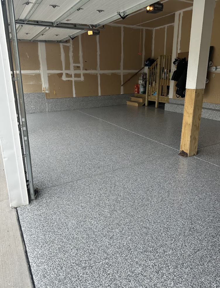 Finished interior floor coating project photo 3