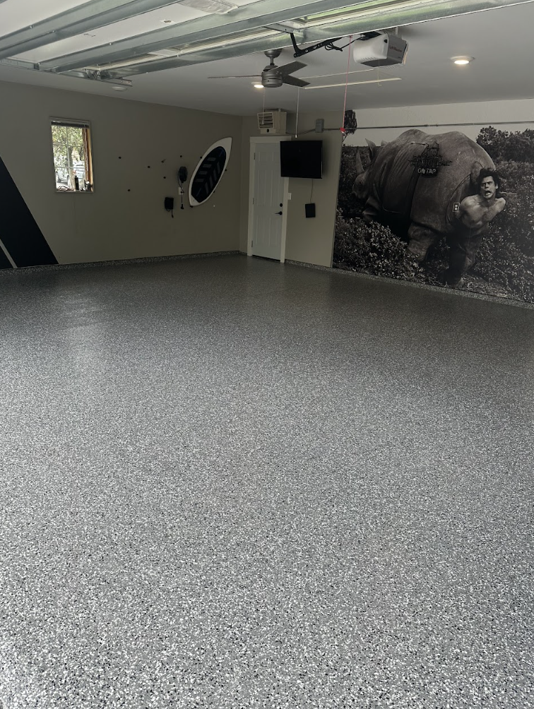 Finished interior floor coating project photo 4